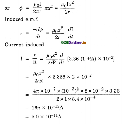 RBSE Class 12 Physics Important Questions Chapter 6 Electromagnetic Induction 56