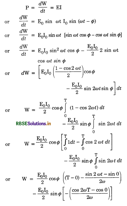 RBSE Class 12 Physics Important Questions Chapter 7 Alternating Current 53
