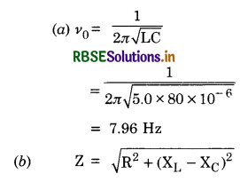 RBSE Class 12 Physics Important Questions Chapter 7 Alternating Current 67