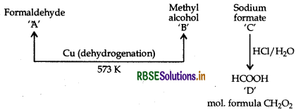 RBSE Class 12 Chemistry Important Questions Chapter 12 Aldehydes, Ketones and Carboxylic Acids 125