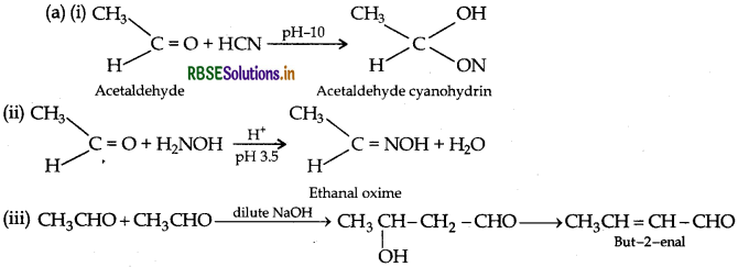RBSE Class 12 Chemistry Important Questions Chapter 12 Aldehydes, Ketones and Carboxylic Acids 133