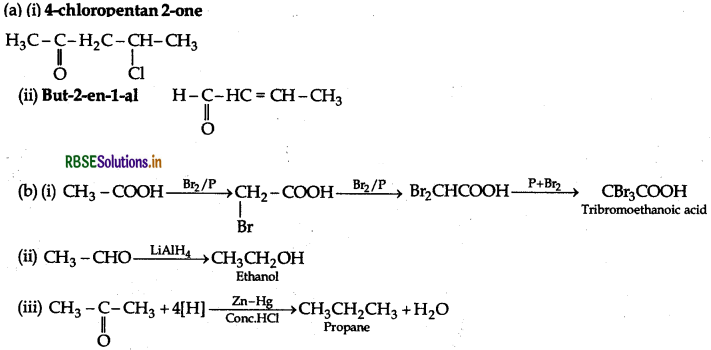 RBSE Class 12 Chemistry Important Questions Chapter 12 Aldehydes, Ketones and Carboxylic Acids 140