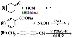RBSE Class 12 Chemistry Important Questions Chapter 12 Aldehydes, Ketones and Carboxylic Acids 190