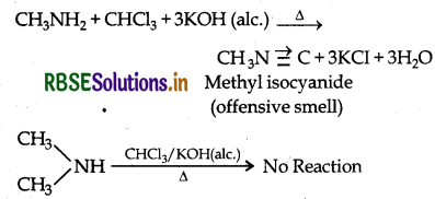 RBSE Class 12 Chemistry Important Questions Chapter 13 Amines 24