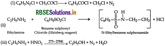 RBSE Class 12 Chemistry Important Questions Chapter 13 Amines 50
