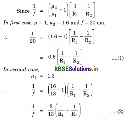 RBSE Class 12 Physics Important Questions Chapter 9 Ray Optics and Optical Instruments 17