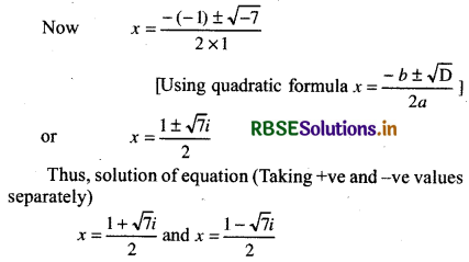 RBSE Solutions for Class 11 Maths Chapter 5 Complex Numbers and Quadratic Equations Ex 5.3 5