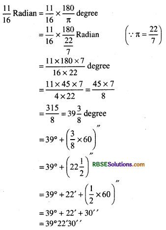 RBSE Solutions for Class 11 Maths Chapter 3 Trigonometric Functions Ex 3.1 2