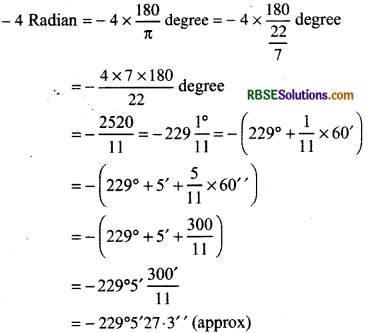 RBSE Solutions for Class 11 Maths Chapter 3 Trigonometric Functions Ex 3.1 3