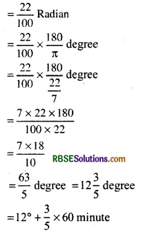 RBSE Solutions for Class 11 Maths Chapter 3 Trigonometric Functions Ex 3.1 5