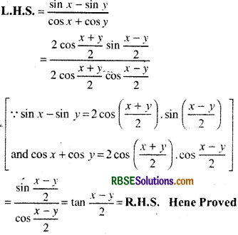 RBSE Solutions for Class 11 Maths Chapter 3 Trigonometric Functions Ex 3.3 12