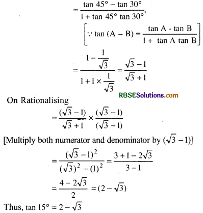 RBSE Solutions for Class 11 Maths Chapter 3 Trigonometric Functions Ex 3.3 5