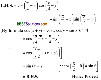 RBSE Solutions for Class 11 Maths Chapter 3 Trigonometric Functions Ex 3.3 6