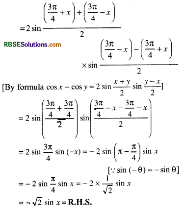 RBSE Solutions for Class 11 Maths Chapter 3 Trigonometric Functions Ex 3.3 8
