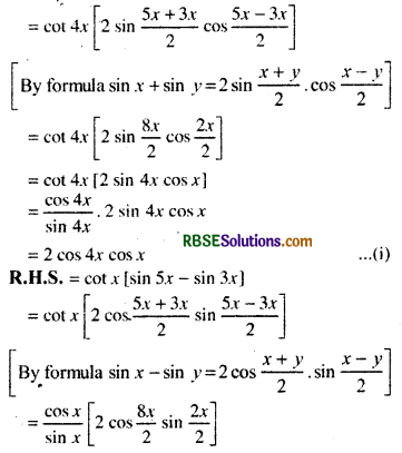 RBSE Solutions for Class 11 Maths Chapter 3 Trigonometric Functions Ex 3.3 9