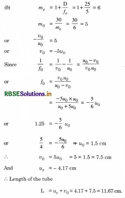 RBSE Class 12 Physics Important Questions Chapter 9 Ray Optics and Optical Instruments 120