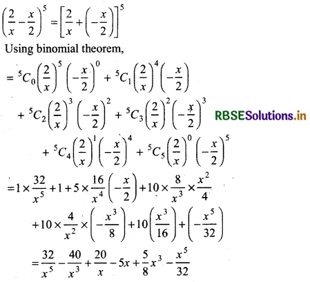 RBSE Solutions for Class 11 Maths Chapter 8 Binomial Theorem Ex 8.1 1