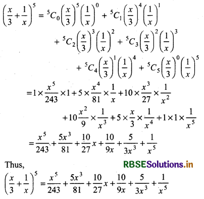 RBSE Solutions for Class 11 Maths Chapter 8 Binomial Theorem Ex 8.1 2