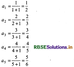 RBSE Solutions for Class 11 Maths Chapter 9 Sequences and Series Ex 9.1 1