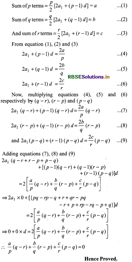 RBSE Solutions for Class 11 Maths Chapter 9 Sequences and Series Ex 9.2 9