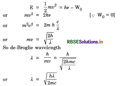 RBSE Class 12 Physics Important Questions Chapter 11 Dual Nature of Radiation and Matter 17