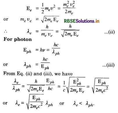 RBSE Class 12 Physics Important Questions Chapter 11 Dual Nature of Radiation and Matter 39