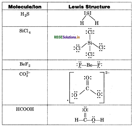 RBSE Solutions for Class 11 Chemistry Chapter 4 Chemical Bonding and Molecular Structure 13-1