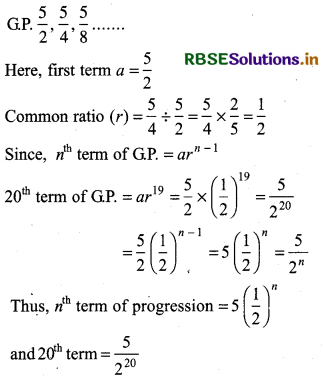 RBSE Solutions for Class 11 Maths Chapter 9 Sequences and Series Ex 9.3 1