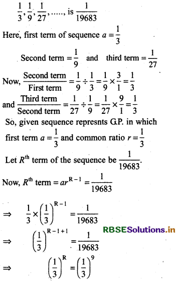 RBSE Solutions for Class 11 Maths Chapter 9 Sequences and Series Ex 9.3 4