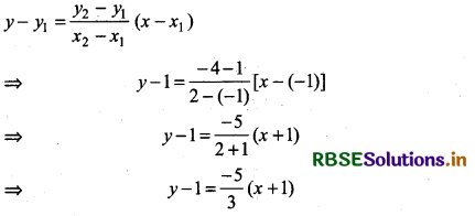RBSE Solutions for Class 11 Maths Chapter 10 Straight Lines Ex 10.2 2
