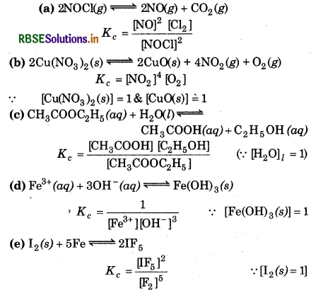 RBSE Solutions for Class 11 Chemistry Chapter 7 Equilibrium 41