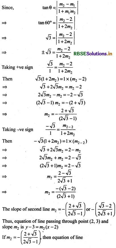 RBSE Solutions for Class 11 Maths Chapter 10 Straight Lines Ex 10.3 15