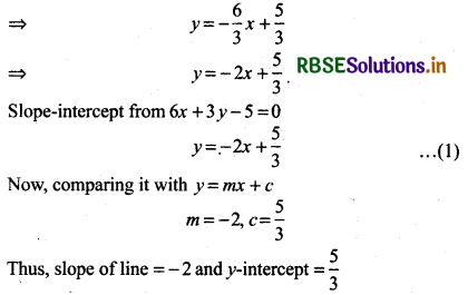 RBSE Solutions for Class 11 Maths Chapter 10 Straight Lines Ex 10.3 2