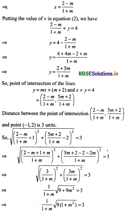 RBSE Solutions for Class 11 Maths Chapter 10 Straight Lines Miscellaneous Exercise 15