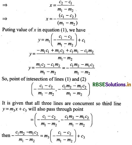 RBSE Solutions for Class 11 Maths Chapter 10 Straight Lines Miscellaneous Exercise 8