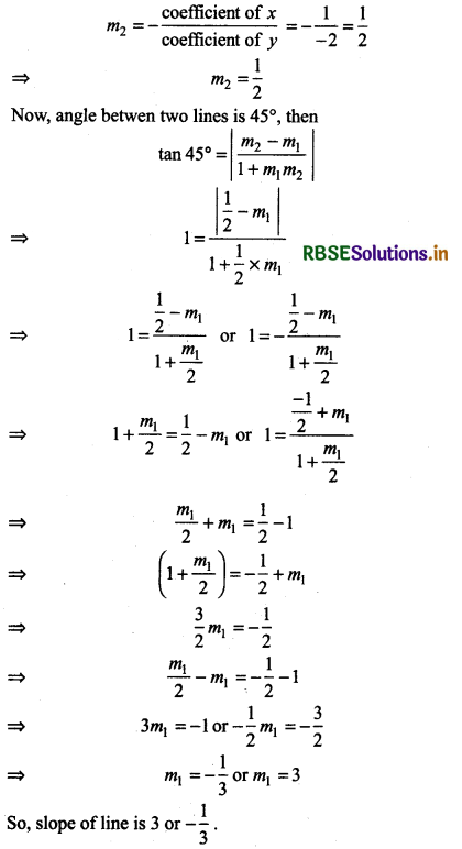 RBSE Solutions for Class 11 Maths Chapter 10 Straight Lines Miscellaneous Exercise 9