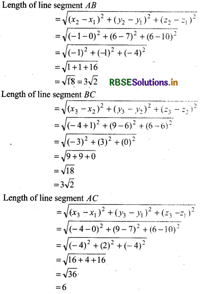 RBSE Solutions for Class 11 Maths Chapter 12 Introduction to three Dimensional Geometry Ex 12.2 7