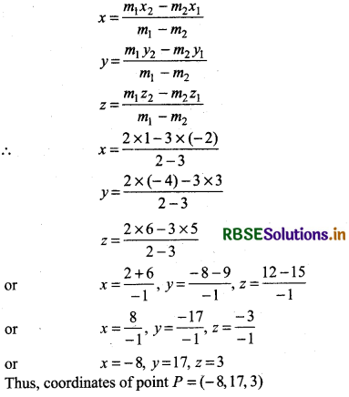 RBSE Solutions for Class 11 Maths Chapter 12 Introduction to three Dimensional Geometry Ex 12.3 2