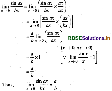 RBSE Solutions for Class 11 Maths Chapter 13 Limits and Derivatives Ex 13.1 13