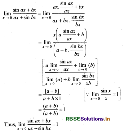 RBSE Solutions for Class 11 Maths Chapter 13 Limits and Derivatives Ex 13.1 20
