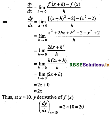 RBSE Solutions for Class 11 Maths Chapter 13 Limits and Derivatives Ex 13.2 1