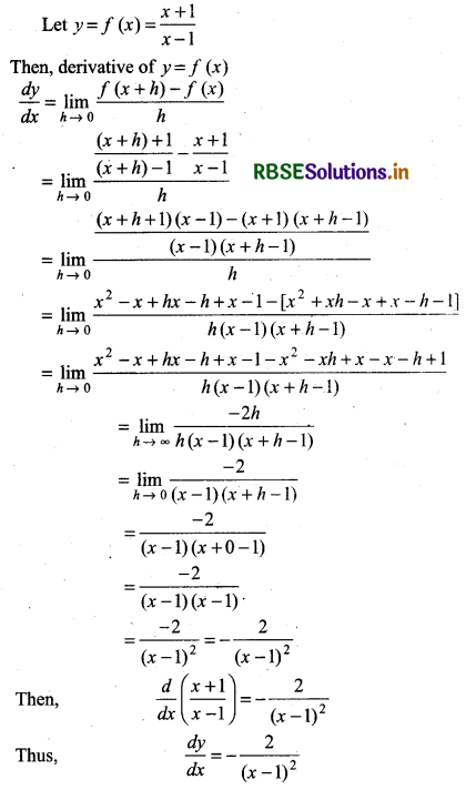 RBSE Solutions for Class 11 Maths Chapter 13 Limits and Derivatives Ex 13.2 7