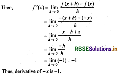 RBSE Solutions for Class 11 Maths Chapter 13 Limits and Derivatives Miscellaneous Exercise 1