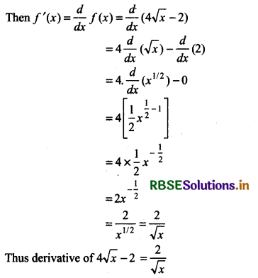 RBSE Solutions for Class 11 Maths Chapter 13 Limits and Derivatives Miscellaneous Exercise 13