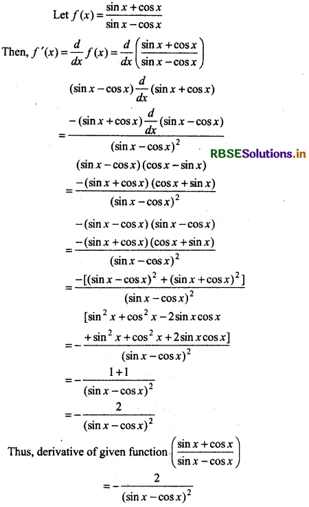 RBSE Solutions for Class 11 Maths Chapter 13 Limits and Derivatives Miscellaneous Exercise 18