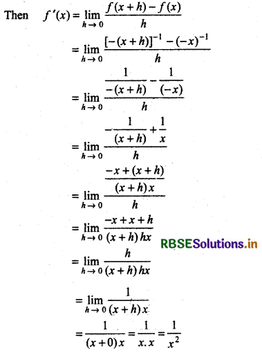 RBSE Solutions for Class 11 Maths Chapter 13 Limits and Derivatives Miscellaneous Exercise 2