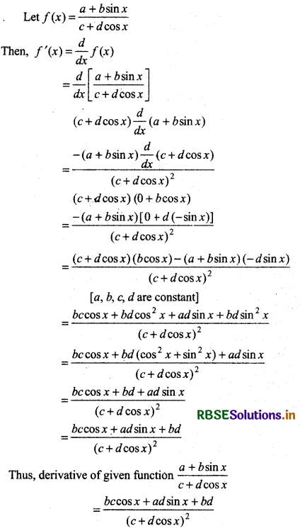 RBSE Solutions for Class 11 Maths Chapter 13 Limits and Derivatives Miscellaneous Exercise 20