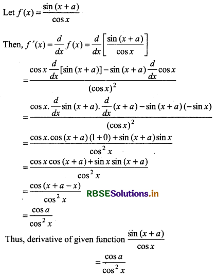 RBSE Solutions for Class 11 Maths Chapter 13 Limits and Derivatives Miscellaneous Exercise 21