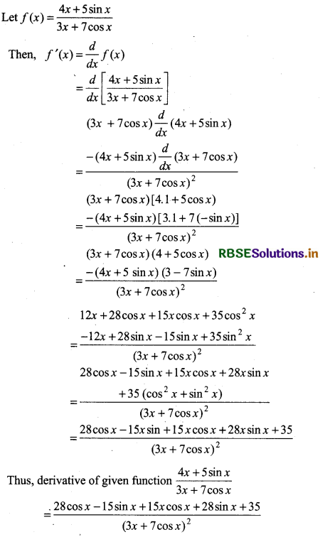 RBSE Solutions for Class 11 Maths Chapter 13 Limits and Derivatives Miscellaneous Exercise 22