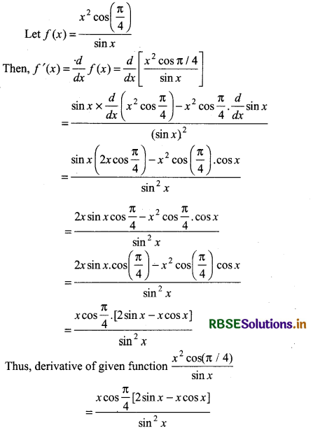 RBSE Solutions for Class 11 Maths Chapter 13 Limits and Derivatives Miscellaneous Exercise 23